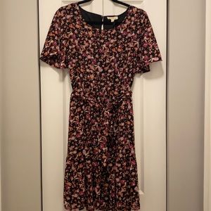 Black with Pink Floral Dress